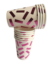 Pink confetti Confetti  - paper cups